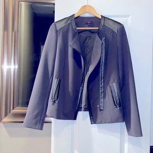 NYDJ jacket with faux leather details perfect condition only worn once
